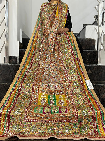 Original Pakistani Dupatta With Heavy Embroidery & Mirror Work