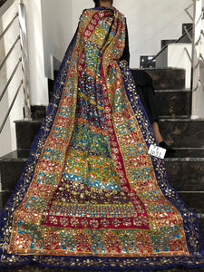 Original Pakistani Dupatta With Heavy Embroidery & Mirror Work