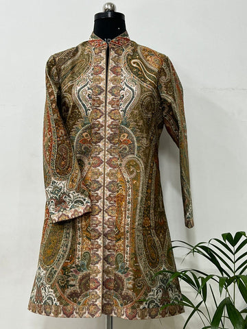 Kashmiri Pashmina Handwork Long Jacket